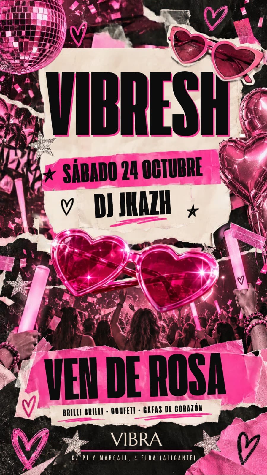 Cartel de Vibresh en Vibra, Elda